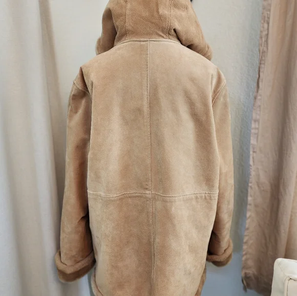 Marvin Richard's Suede and faux fur lined Jacket Size XL in light brown. - Picture 4 of 11
